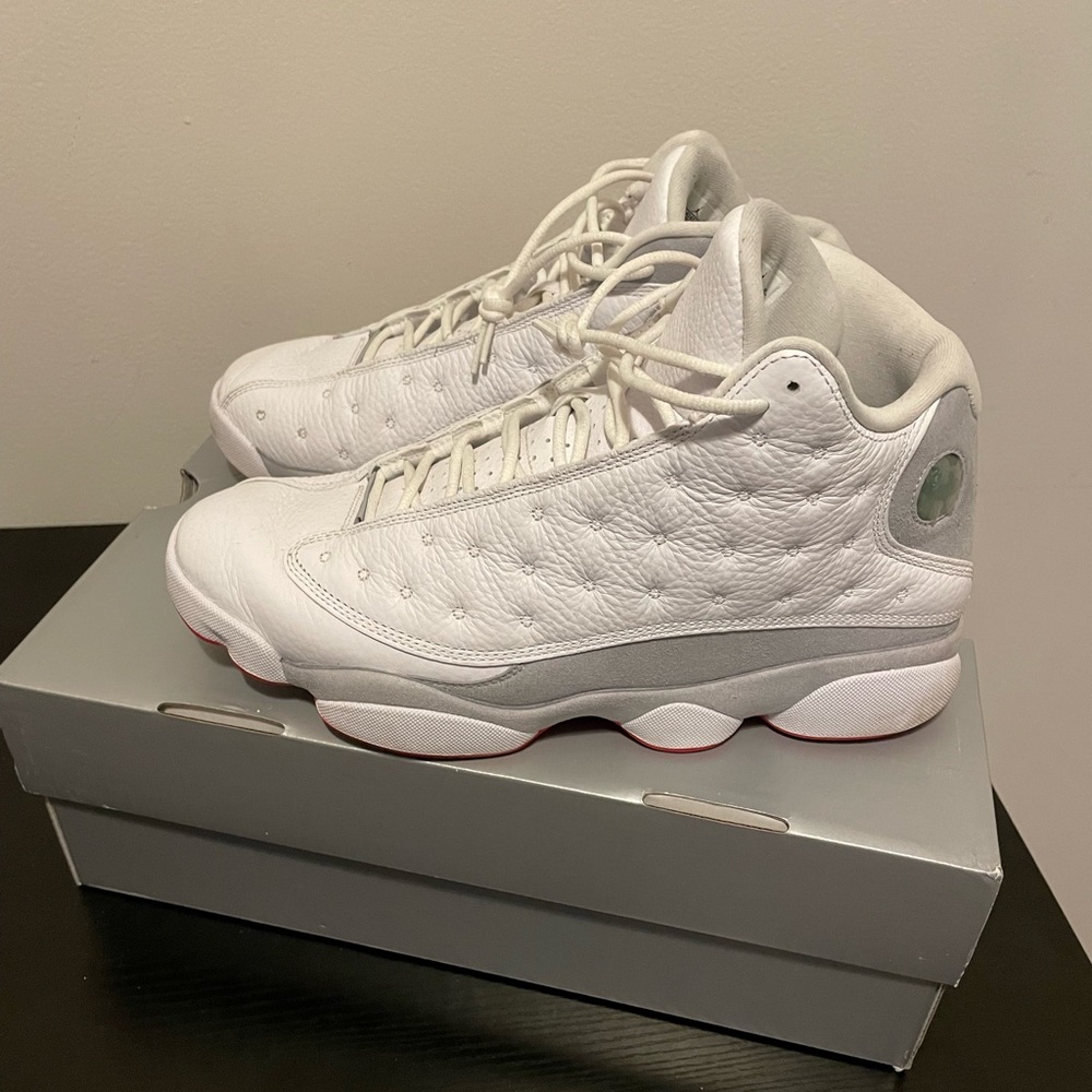Jordan 13 Retro Sneakers in White and Gray